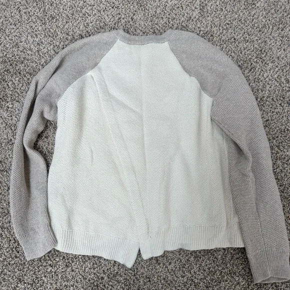 Madewell Cream and Gray Crew Neck Sweater - Picture 3 of 3